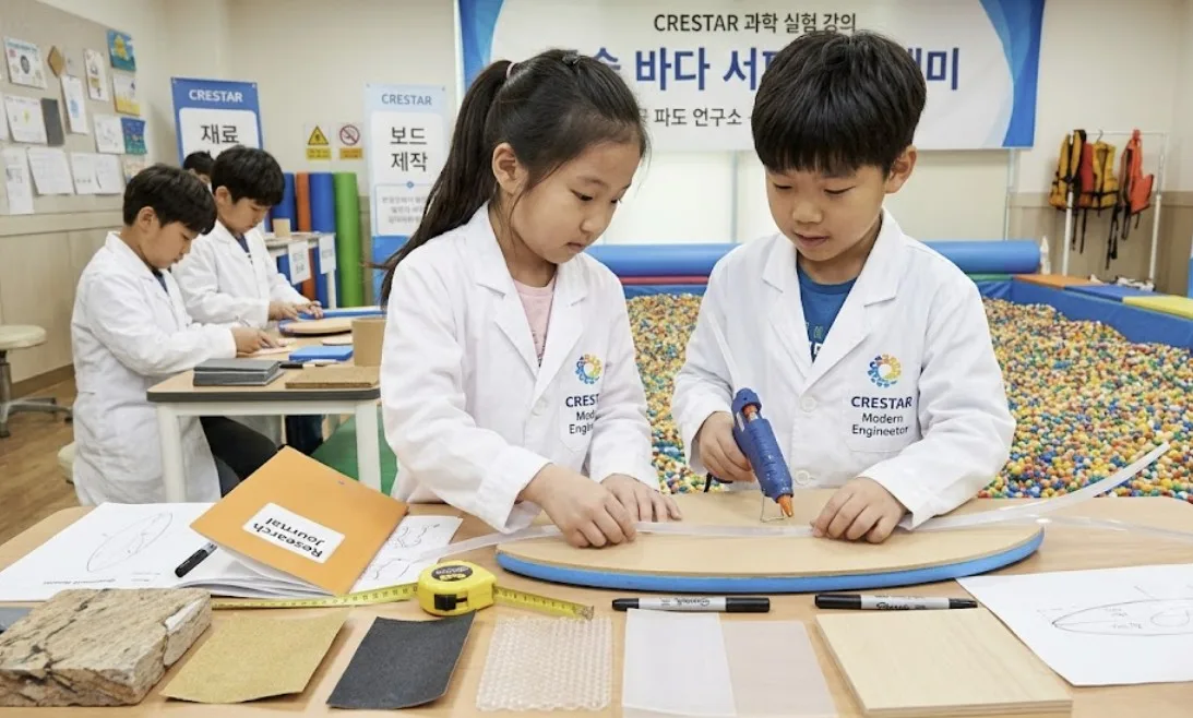 구슬 바다에서 서핑하기 수업 모습