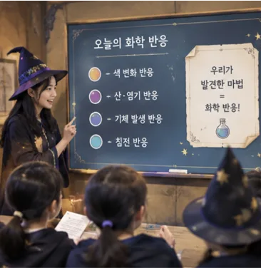 컬러마법사아카데미 수업 모습