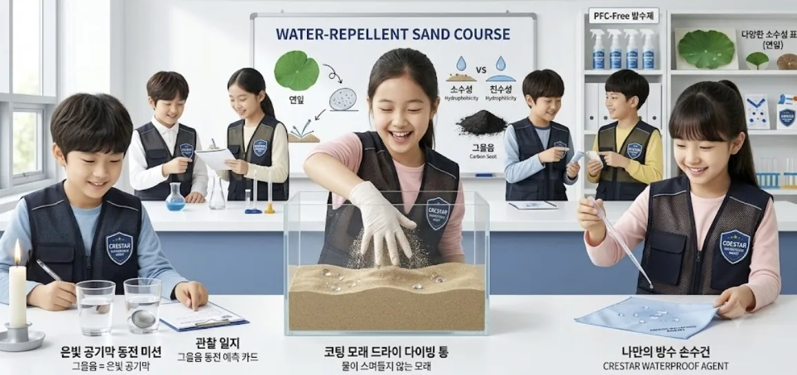 절대 젖지 않는 모래의 비밀 수업 모습