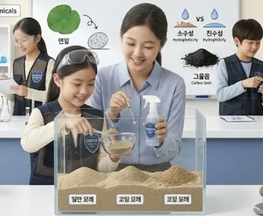 절대 젖지 않는 모래의 비밀 수업 모습