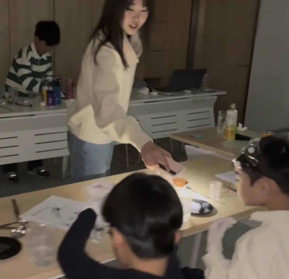 나만의 우주디저트 만들기 수업 모습